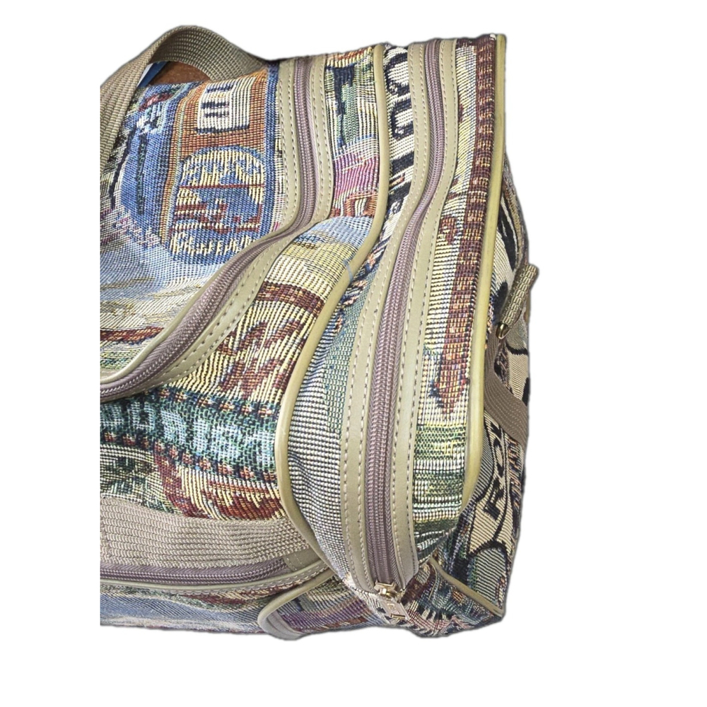 Vintage Pioneer Express Route 66 Tapestry Travel Weekender Duffel Bag - Picture 7 of 14